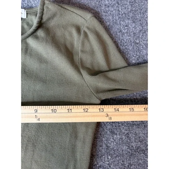 Lovers and Friends Bodysuit Women XXS Green Long Sleeve Basic Minimalist 2XS - Picture 6 of 9